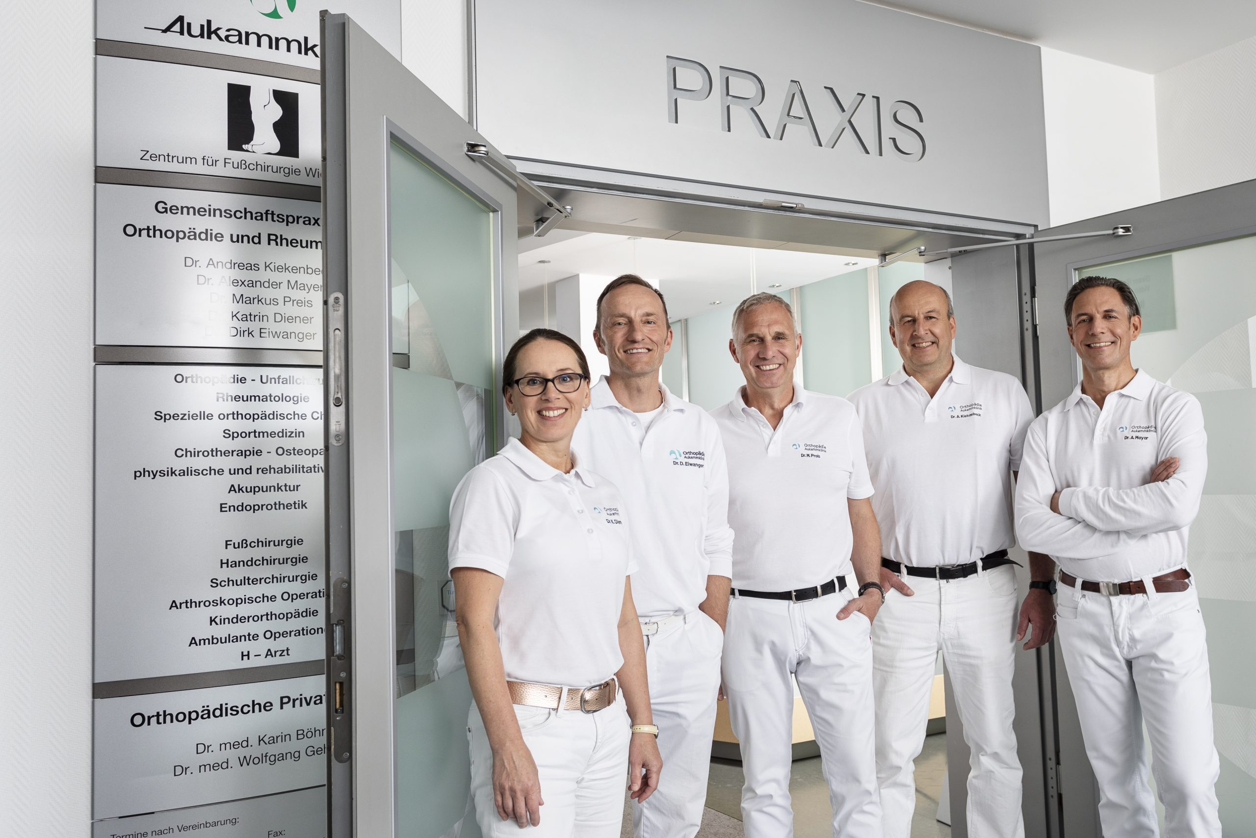 Das orthopädische Ärzteteam als Leitung der HELIOS Aukamm-Klinik